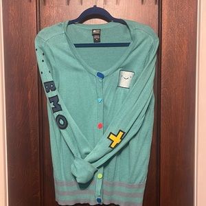 Cartoon Network Adventure Time BMO Cardigan- vintage Hot Topic